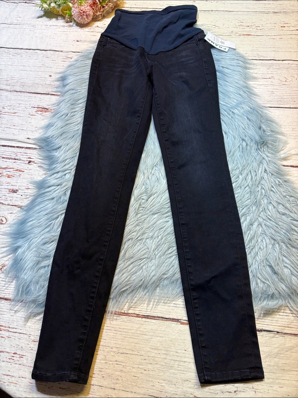 NWT Frame Denim Dark Blue  Maternity Skinny Jeans sz 25